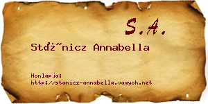 Stánicz Annabella névjegykártya